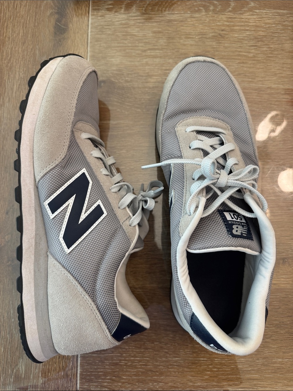 New Balance Men's 501 Neutral Gray Lace-Up Sneakers Size 12